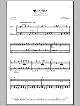 page one of Munoera (Sanctus From The Shona Mass) (SSA Choir)