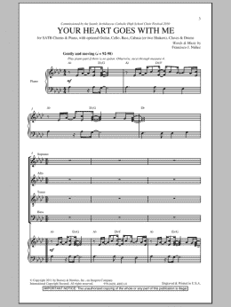 page one of Your Heart Goes With Me (SATB Choir)