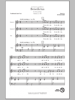 page one of Agnus Dei And Benedictus (SSA Choir)