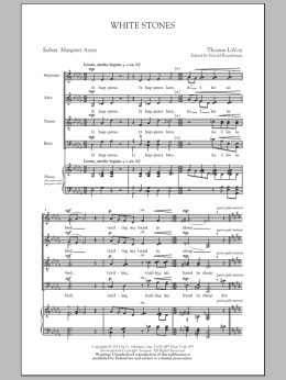 page one of White Stones (SATB Choir)