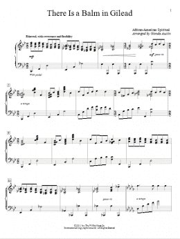 page one of There Is A Balm In Gilead (Educational Piano)