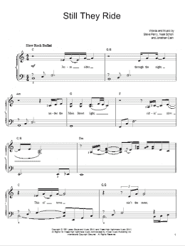page one of Still They Ride (Easy Piano)