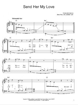 page one of Send Her My Love (Easy Piano)