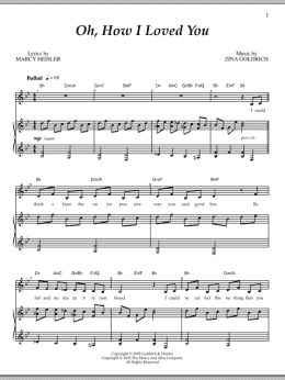 page one of Oh, How I Loved You (Piano & Vocal)