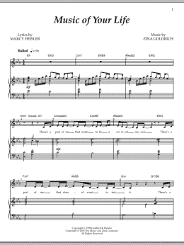 page one of Music Of Your Life (Piano & Vocal)