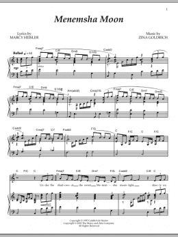 page one of Menemsha Moon (Piano & Vocal)