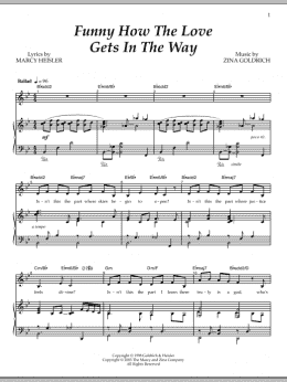 page one of Funny How The Love Gets In The Way (Piano & Vocal)