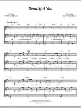page one of Beautiful You (Piano & Vocal)