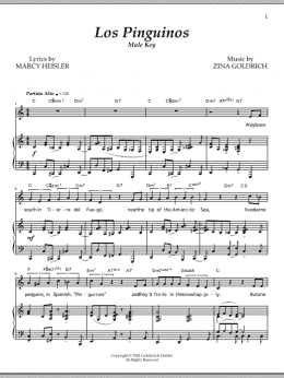 page one of Los Pinguinos (Male Key) (Piano & Vocal)
