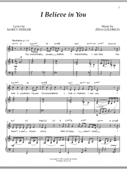 page one of I Believe In You (Piano & Vocal)