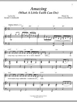 page one of Amazing (What A Little Faith Can Do) (Piano & Vocal)