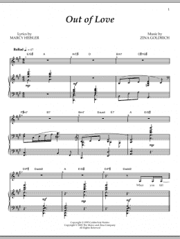 page one of Out Of Love (Piano & Vocal)