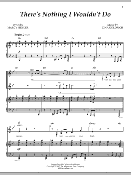 page one of There's Nothing I Wouldn't Do (Piano & Vocal)