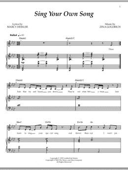 page one of Sing Your Own Song (Piano & Vocal)