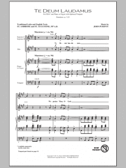 page one of Te Deum Laudamus (SSA Choir)