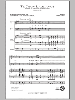 page one of Te Deum Laudamus (SATB Choir)