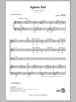 page one of Agnus Dei (3-Part Mixed Choir)
