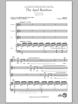 page one of The April Rainbow (SSA Choir)