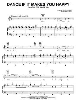 page one of Dance If It Makes You Happy (Piano, Vocal & Guitar Chords (Right-Hand Melody))
