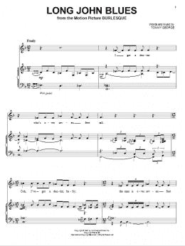 page one of Long John Blues (Piano, Vocal & Guitar Chords (Right-Hand Melody))