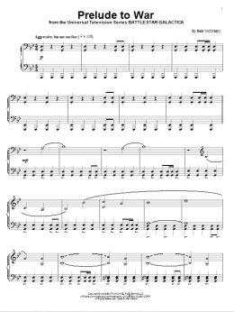 page one of Prelude To War (Piano Solo)