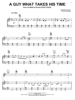 page one of A Guy What Takes His Time (Piano, Vocal & Guitar Chords (Right-Hand Melody))