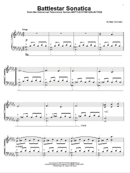 page one of Battlestar Sonatica (Piano Solo)