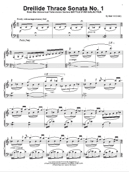 page one of Dreilide Thrace Sonata No. 1 (Piano Solo)