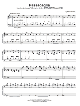 page one of Passacaglia (Piano Solo)