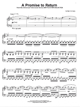 page one of A Promise To Return (Piano Solo)