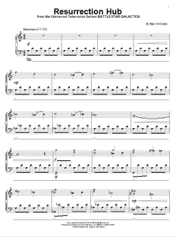 page one of Resurrection Hub (Piano Solo)