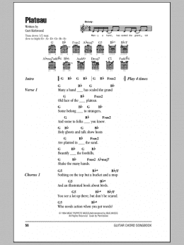 page one of Plateau (Guitar Chords/Lyrics)