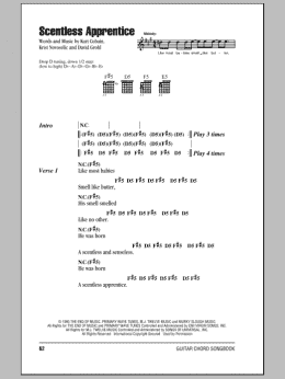 page one of Scentless Apprentice (Guitar Chords/Lyrics)