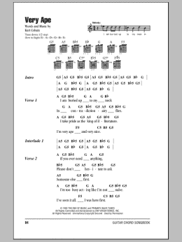 page one of Very Ape (Guitar Chords/Lyrics)