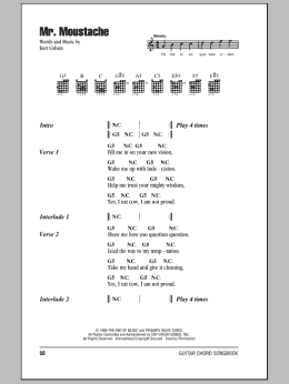 page one of Mr. Moustache (Guitar Chords/Lyrics)