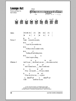 page one of Lounge Act (Guitar Chords/Lyrics)
