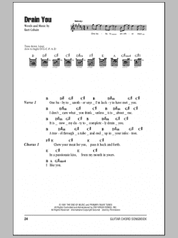 page one of Drain You (Guitar Chords/Lyrics)