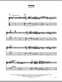 page one of Oasis (Guitar Tab)