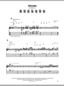 page one of Ghosts (Guitar Tab)