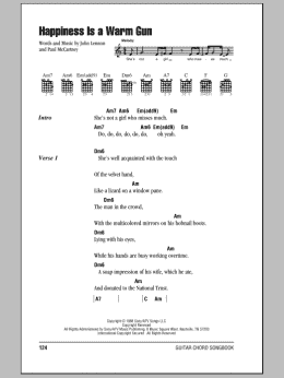 page one of Happiness Is A Warm Gun (Guitar Chords/Lyrics)