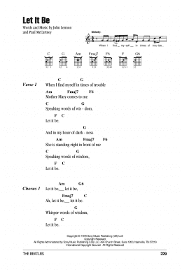 page one of Let It Be (Guitar Chords/Lyrics)