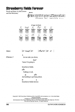 page one of Strawberry Fields Forever (Guitar Chords/Lyrics)