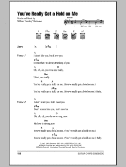 page one of You've Really Got A Hold On Me (Guitar Chords/Lyrics)
