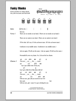 page one of Funky Monks (Guitar Chords/Lyrics)