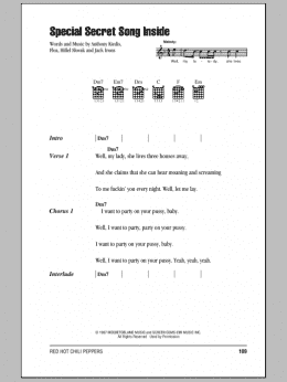 page one of Special Secret Song Inside (Guitar Chords/Lyrics)