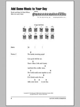 page one of Add Some Music To Your Day (Guitar Chords/Lyrics)