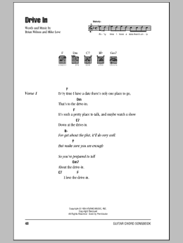page one of Drive In (Guitar Chords/Lyrics)