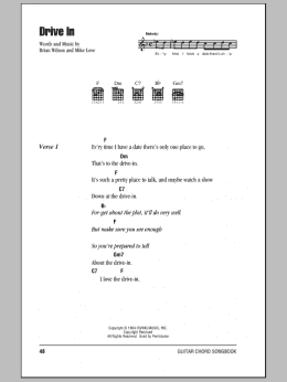 Drive Sheet Music | The Cars | Guitar Chords/Lyrics