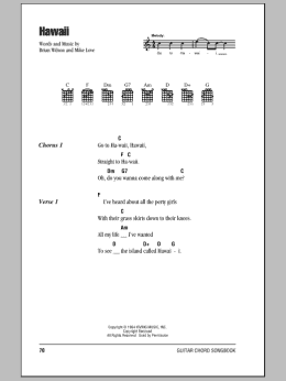 page one of Hawaii (Guitar Chords/Lyrics)