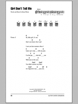 page one of Girl Don't Tell Me (Guitar Chords/Lyrics)